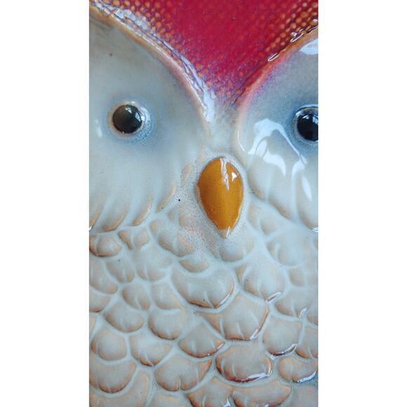 Owl Plate Ceramic-8" Bird Trinket Dish/Serving Dish-Pre-Owned - Picture 6 of 12